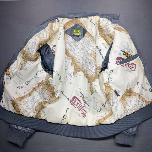 Vintage GFC Trading Company Men’s Leather Jacket Size Small - Picture 6 of 8